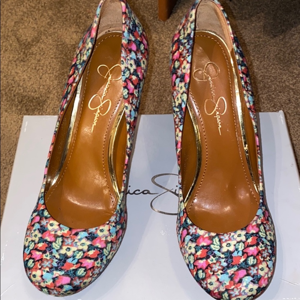 Jessica Simpson Floral Heels